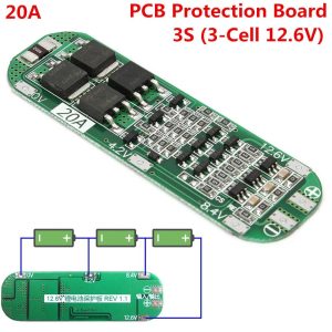 BMS Battery Protection Board 3S 20A 12.6V 18650 Battery
